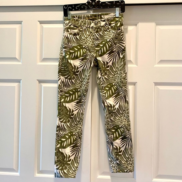 Tommy Bahama Safari Bliss high-rise ankle green leaf jeans size 0/28 - Picture 3 of 11